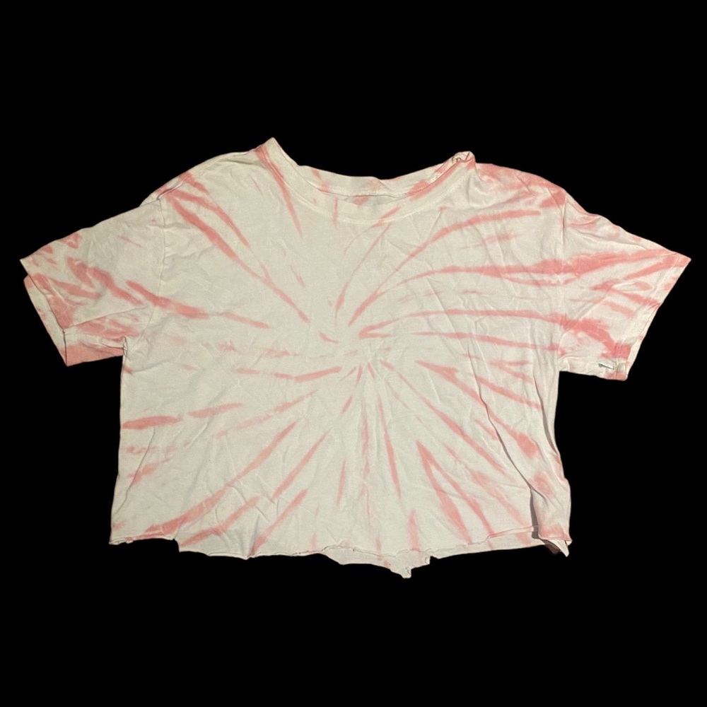 Pink tie-dye crop top